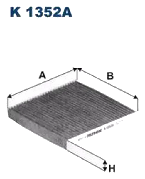 Салонный фильтр Filtron K1352A угольный