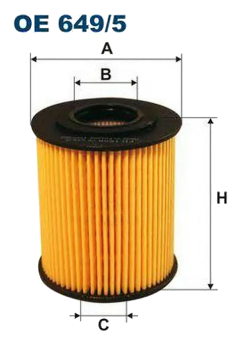 Масляный фильтр Filtron OE649/5 (вставка)