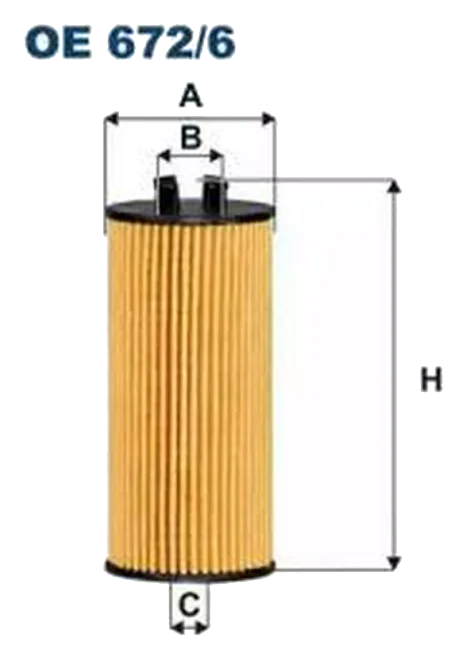 Масляный фильтр Filtron OE672/6