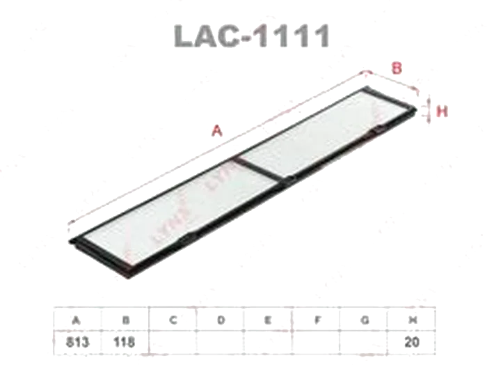 Салонный фильтр LYNX LAC-1111 LYNXauto